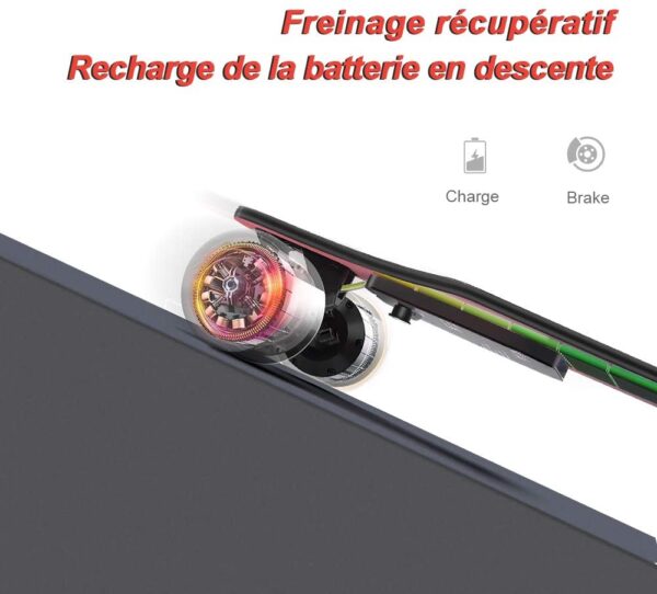 Teamgee H5 Longboard Électrique - Skateboard Électrique Adulte Untra-Mince avec Télécommande sans Fils, Moteurs Doubles 760W, Vitesse Maximal 35km/h Autonomie 15km-18km – Image 2