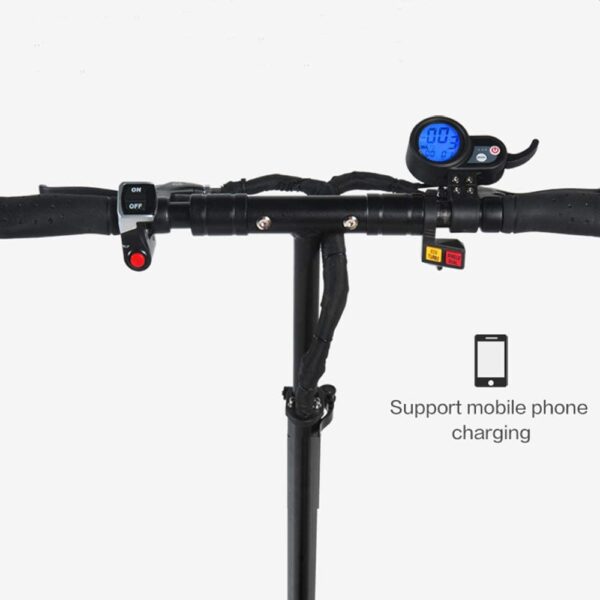 GUNAI Trottinette électrique 10 Pouces 2000W Scooter électriques Adulte Pliable Batterie au Lithium 52V 23.4AH avec Freins à Double Disque LED Lumière et HD Display(Noir) – Image 5