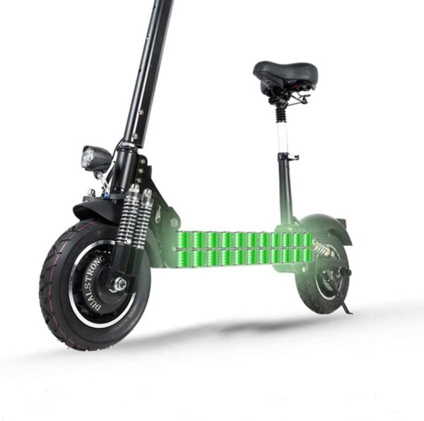 GUNAI Trottinette électrique 10 Pouces 2000W Scooter électriques Adulte Pliable Batterie au Lithium 52V 23.4AH avec Freins à Double Disque LED Lumière et HD Display(Noir) – Image 3