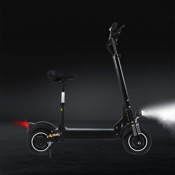 GUNAI Trottinette électrique 10 Pouces 2000W Scooter électriques Adulte Pliable Batterie au Lithium 52V 23.4AH avec Freins à Double Disque LED Lumière et HD Display(Noir) – Image 4