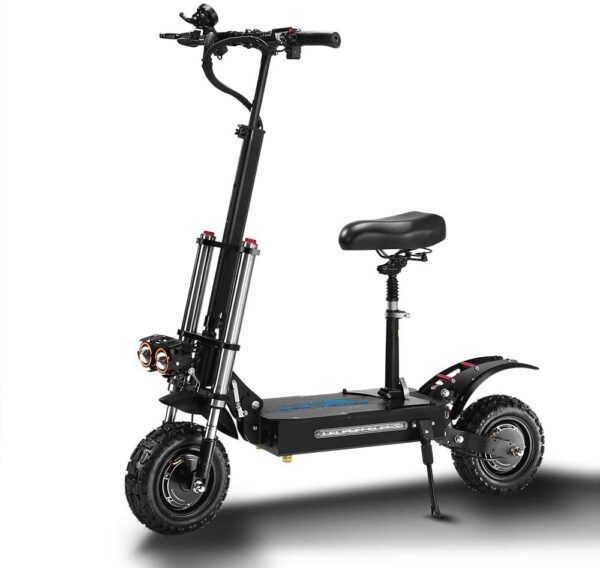 GUNAI Scooter électrique 5600W Double Moteur Double Suspension 85 km/h Scooter de Transport Pliable Pneu Tout-Terrain de 11 Pouces avec siège 60V32Ah Batterie Convient aux Amateurs de Tout-Terrain – Image 4