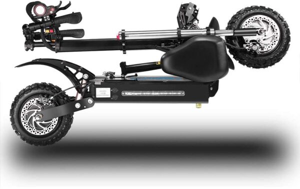 GUNAI Scooter électrique 5600W Double Moteur Double Suspension 85 km/h Scooter de Transport Pliable Pneu Tout-Terrain de 11 Pouces avec siège 60V32Ah Batterie Convient aux Amateurs de Tout-Terrain – Image 7