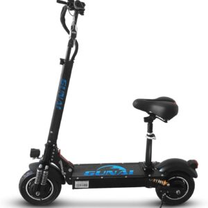 GUNAI Trottinette électrique 10 Pouces 2000W Scooter électriques Adulte Pliable Batterie au Lithium 52V 23.4AH avec Freins à Double Disque LED Lumière et HD Display(Noir)