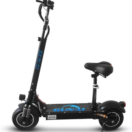 GUNAI Trottinette électrique 10 Pouces 2000W Scooter électriques Adulte Pliable Batterie au Lithium 52V 23.4AH avec Freins à Double Disque LED Lumière et HD Display(Noir)