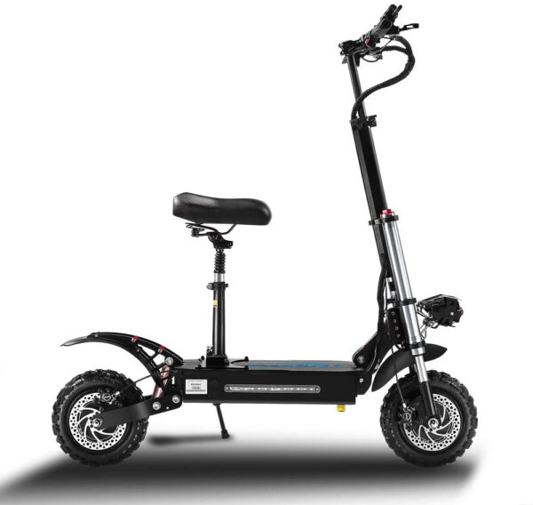 GUNAI Scooter électrique 5600W Double Moteur Double Suspension 85 km/h Scooter de Transport Pliable Pneu Tout-Terrain de 11 Pouces avec siège 60V32Ah Batterie Convient aux Amateurs de Tout-Terrain – Image 6