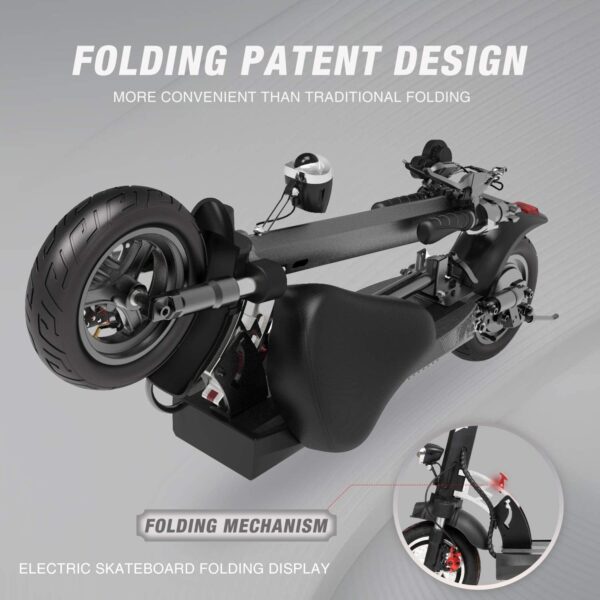 HITWAY Trottinette Électrique Adulte, 800W Moteur Trottinette Adulte Pliable 45 km/h, Scooter Electrique Adulte avec Roues de 10 Pouces, Longue portée 40 km – Image 3
